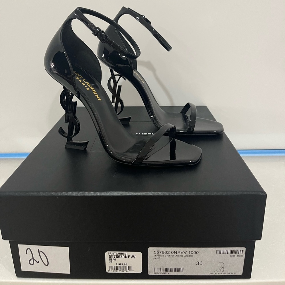 YSL Opyum Heels Size 36 Black Patent